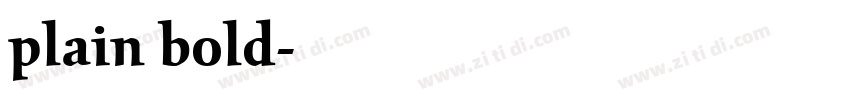 plain bold字体转换